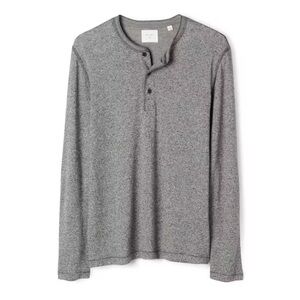 BILLY REID Mouline Henley Gray Men’s Long Sleeve Shirt XXL